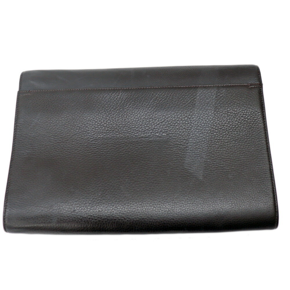 Louis Vuitton Black Clutch Morbida Bag Pelle